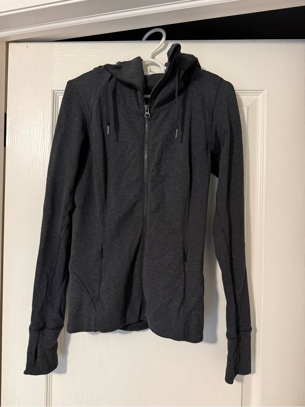 lululemon athletica Charcoal Gray Full-Zip Hoodie - Size 4